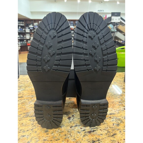 The Men's Store at Bloomingdale's Lace Up Cap Toe Boots Sz 9.5 Black Leather - Picture 3 of 6